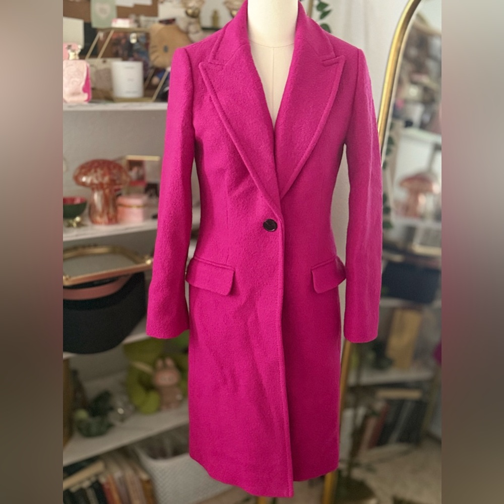 Boden Canterbury Textured Coat - Magenta
